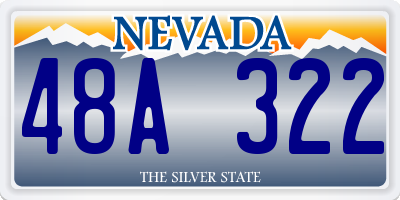 NV license plate 48A322
