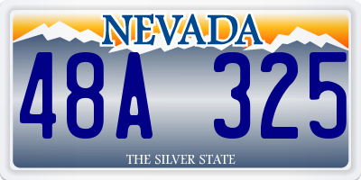 NV license plate 48A325