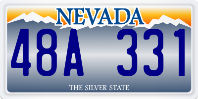 NV license plate 48A331