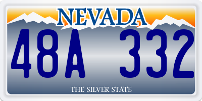 NV license plate 48A332