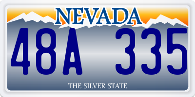 NV license plate 48A335