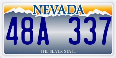 NV license plate 48A337