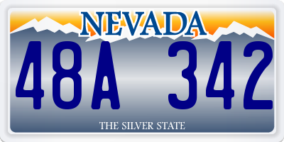 NV license plate 48A342