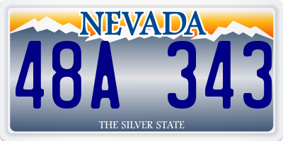 NV license plate 48A343