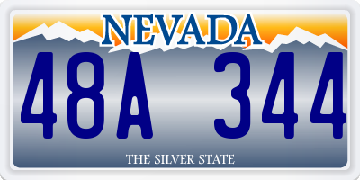 NV license plate 48A344