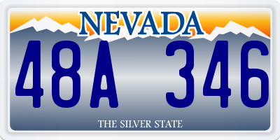 NV license plate 48A346