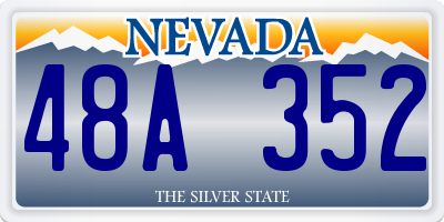 NV license plate 48A352