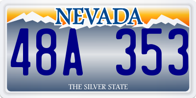 NV license plate 48A353