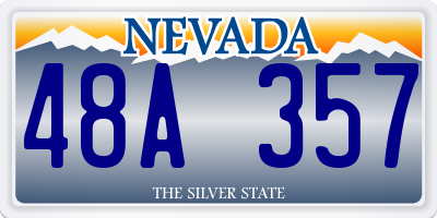 NV license plate 48A357