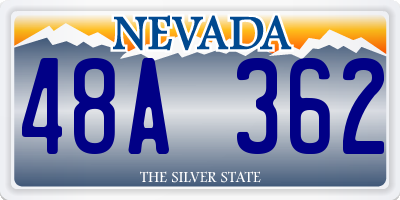 NV license plate 48A362