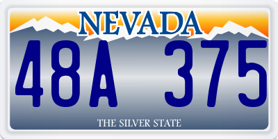 NV license plate 48A375