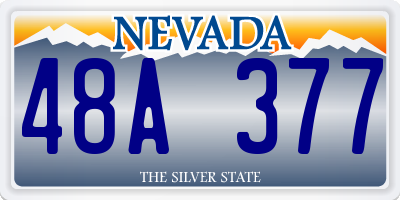 NV license plate 48A377
