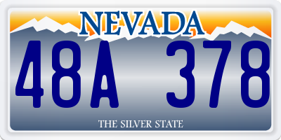 NV license plate 48A378