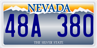 NV license plate 48A380