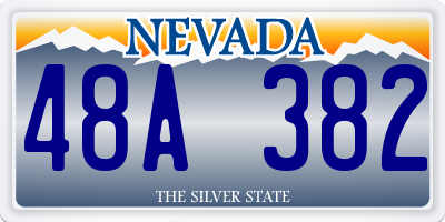 NV license plate 48A382