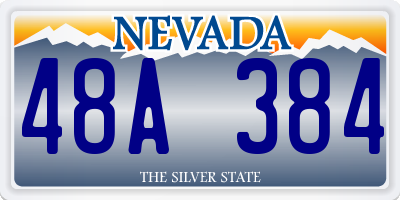 NV license plate 48A384