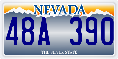 NV license plate 48A390