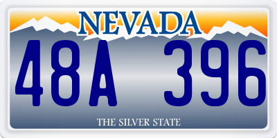 NV license plate 48A396