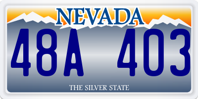 NV license plate 48A403