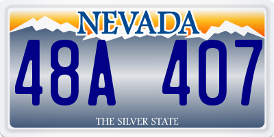 NV license plate 48A407