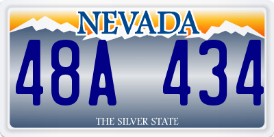 NV license plate 48A434