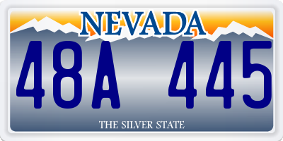 NV license plate 48A445