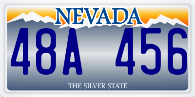 NV license plate 48A456