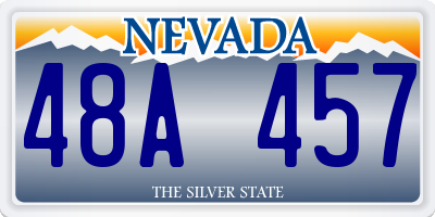 NV license plate 48A457