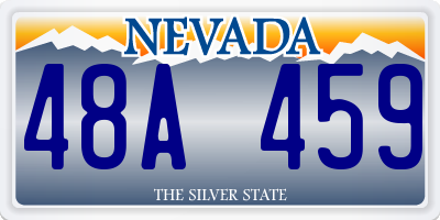 NV license plate 48A459