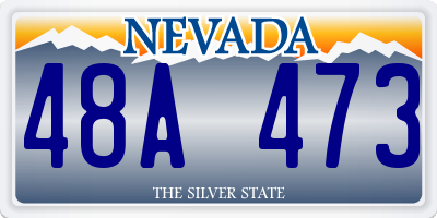 NV license plate 48A473