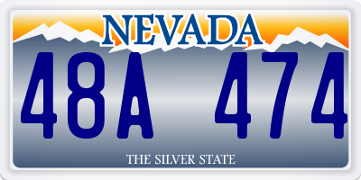 NV license plate 48A474