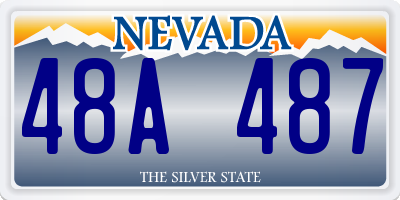 NV license plate 48A487