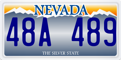 NV license plate 48A489