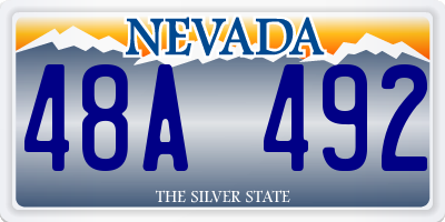 NV license plate 48A492