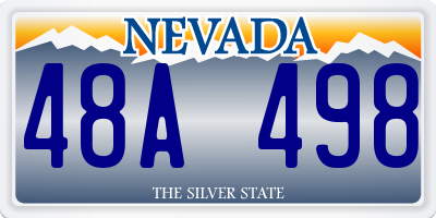 NV license plate 48A498