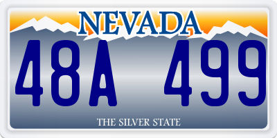 NV license plate 48A499