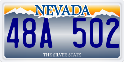 NV license plate 48A502
