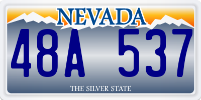 NV license plate 48A537