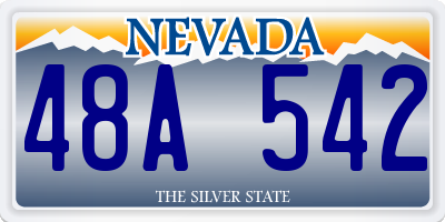 NV license plate 48A542