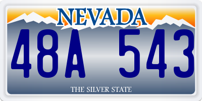 NV license plate 48A543