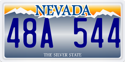 NV license plate 48A544