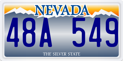 NV license plate 48A549