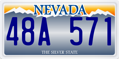 NV license plate 48A571