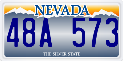 NV license plate 48A573
