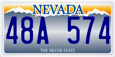 NV license plate 48A574