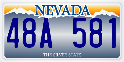 NV license plate 48A581