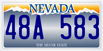 NV license plate 48A583