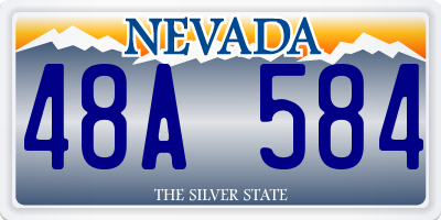 NV license plate 48A584