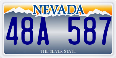 NV license plate 48A587