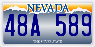 NV license plate 48A589